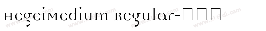 HegeiMedium Regular字体转换